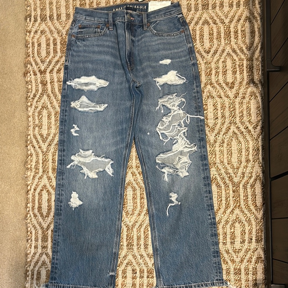 American Eagle Outfitters  Blue Distressed Jeans